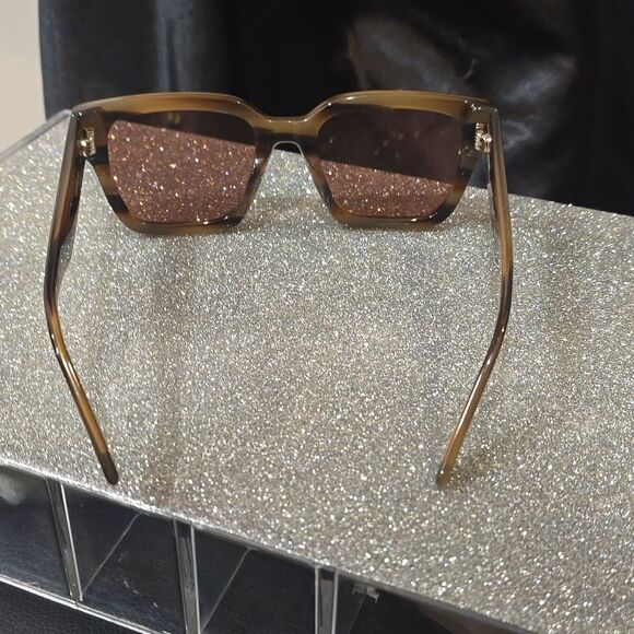 Quay Australia Drive In Square Sunglasses- Dark Tort Frame / Brown Lens main image 15